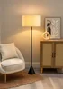 ValueLights Mitch Wood Triangle Floor Lamp Natural Lampshade - One Size Image 1