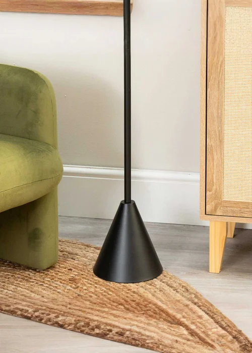 ValueLights Mitch Wood Triangle Floor Lamp Natural Lampshade - One Size Image 3