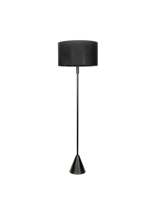 ValueLights Mitch Wood Triangle Floor Lamp Black Lampshade - One Size Image 3