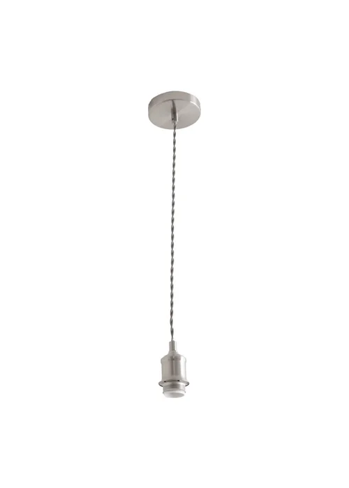 ValueLights Shaw Brushed Chrome Adjustable Pendant Ceiling Light - One Size Image 3