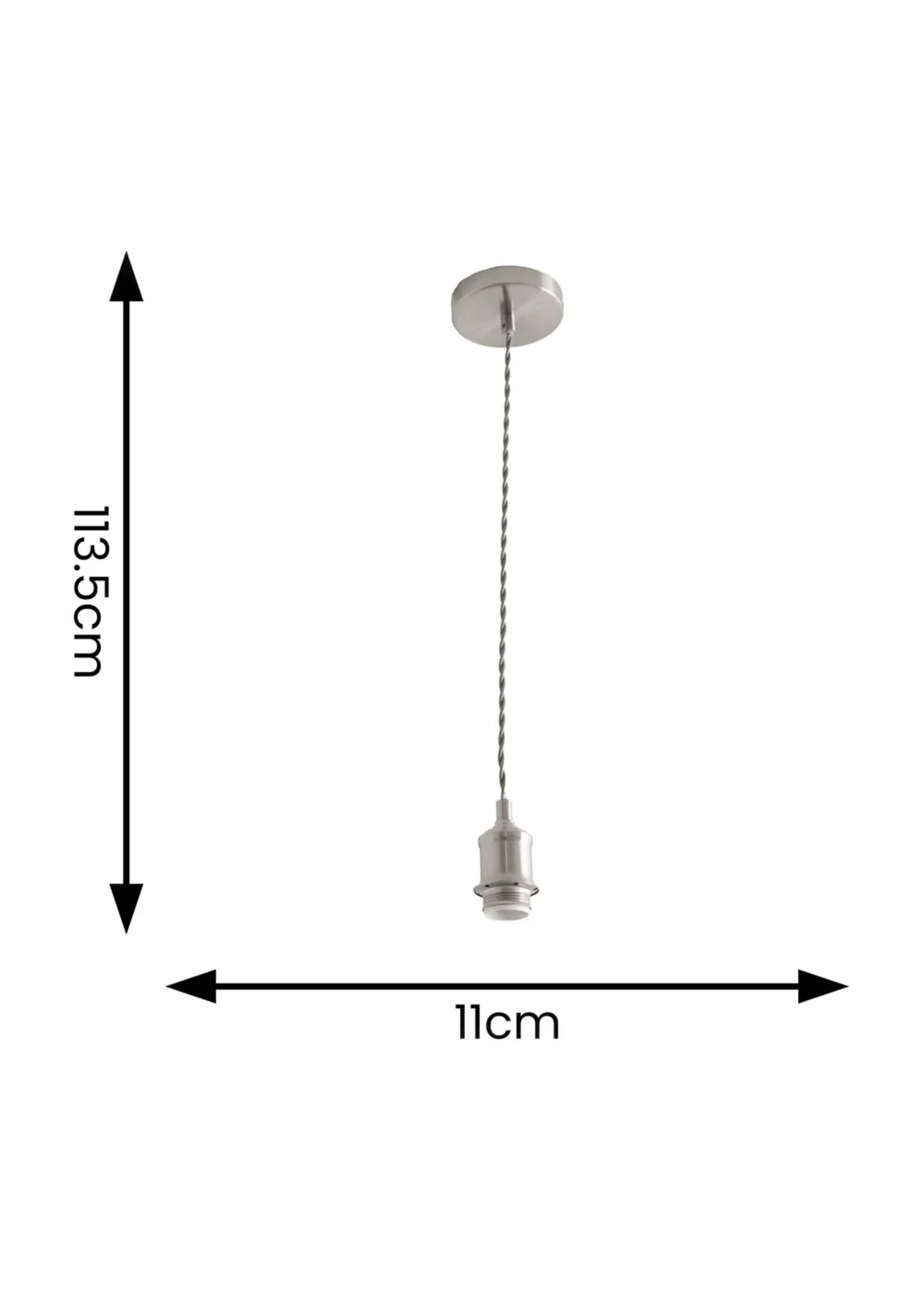 ValueLights Shaw Brushed Chrome Adjustable Pendant Ceiling Light - One Size Image 4