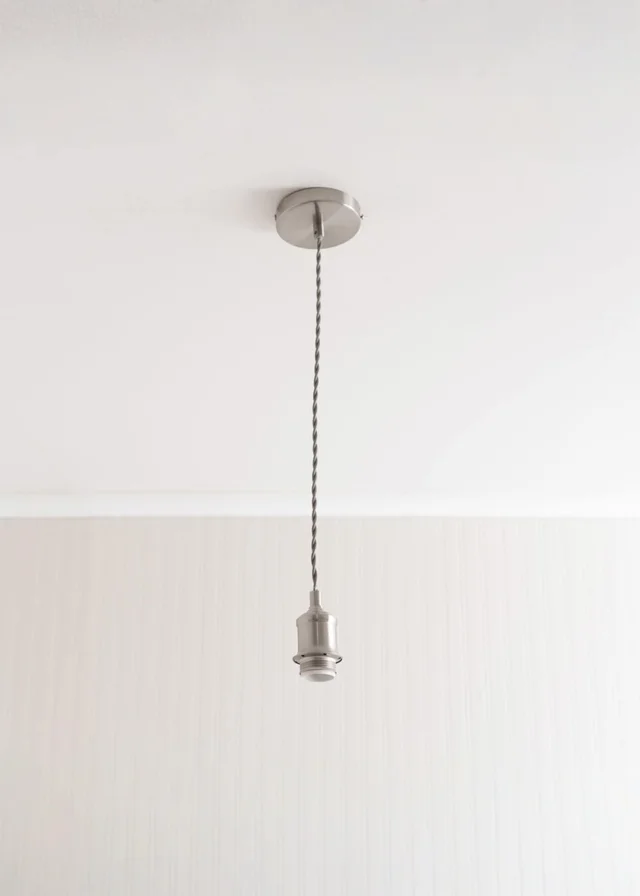ValueLights Shaw Brushed Chrome Adjustable Pendant Ceiling Light