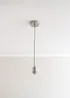 ValueLights Shaw Brushed Chrome Adjustable Pendant Ceiling Light - One Size Image 1