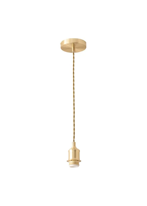 ValueLights Shaw Brushed Gold Adjustable Pendant Ceiling Light - One Size Image 3