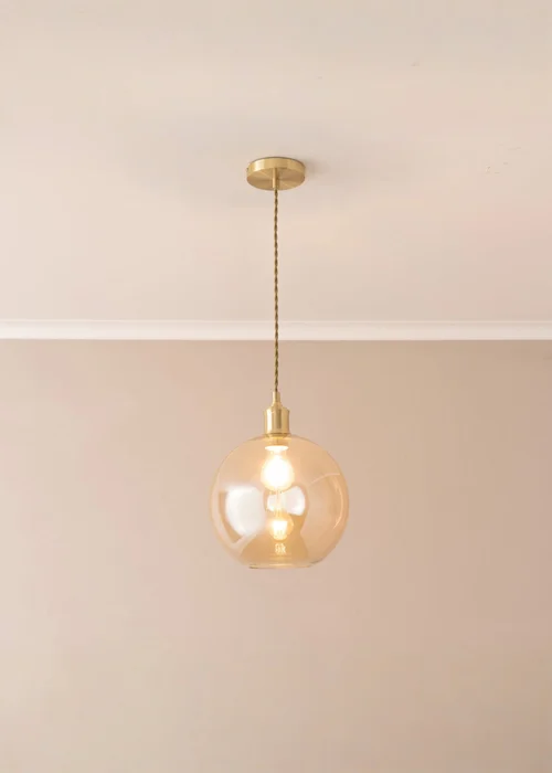 ValueLights Shaw Brushed Gold Adjustable Pendant Ceiling Light - One Size Image 2