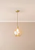 ValueLights Shaw Brushed Gold Adjustable Pendant Ceiling Light - One Size Image 2