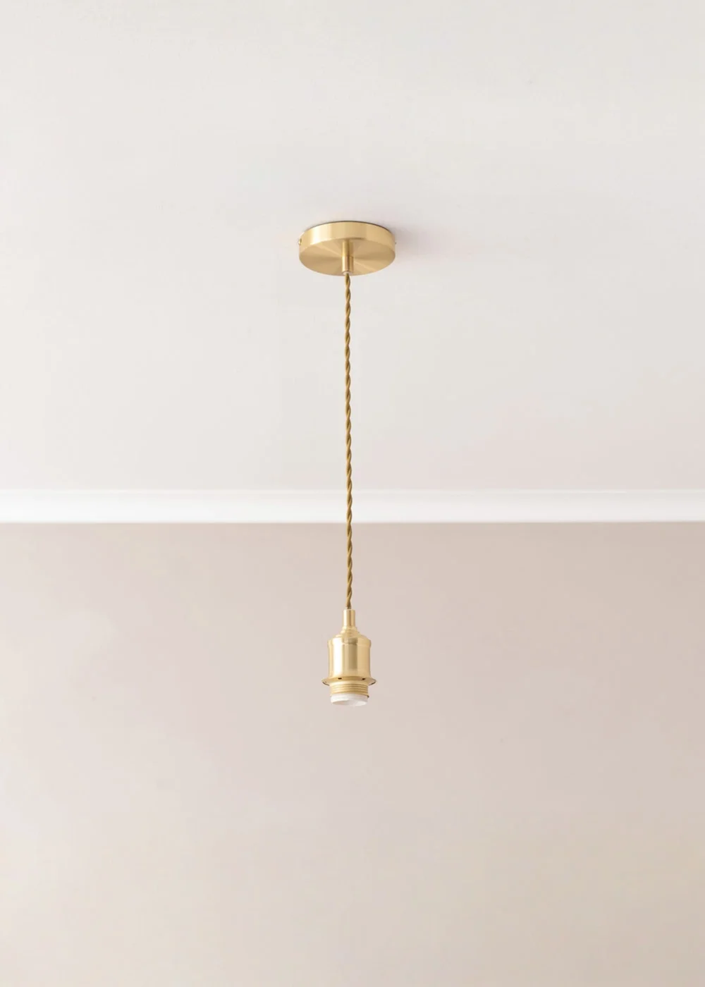 ValueLights Shaw Brushed Gold Adjustable Pendant Ceiling Light - One Size Image 1