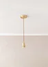 ValueLights Shaw Brushed Gold Adjustable Pendant Ceiling Light - One Size Image 1