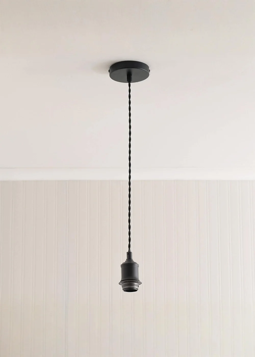 ValueLights Shaw Matte Black Adjustable Single Pendant Ceiling Light - One Size Image 1