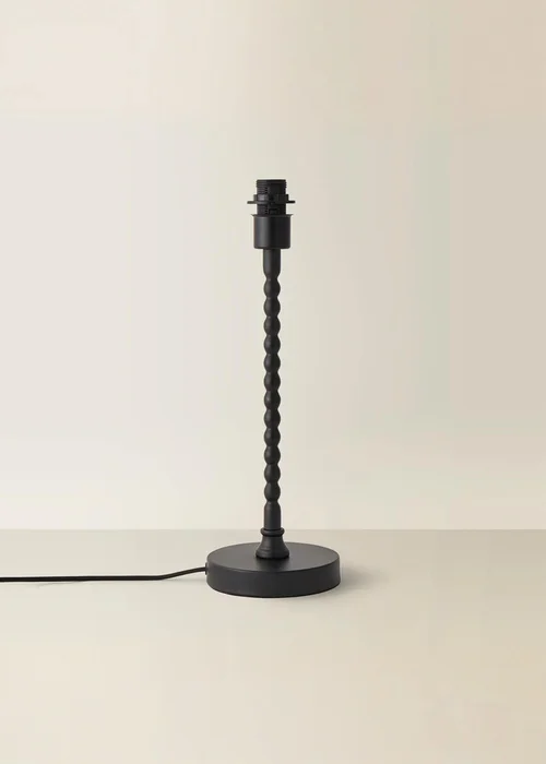 ValueLights Maeve Matte Black Bobbin Table Lamp Base - One Size Image 2