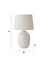 ValueLights Harrison White Ribbed Medium Table Lamp - One Size Image 6