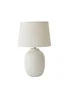 ValueLights Harrison White Ribbed Medium Table Lamp - One Size Image 4