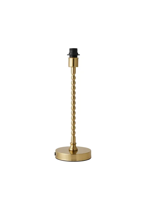 ValueLights Maeve Brushed Gold Bobbin Table Lamp Base - One Size Image 3