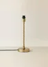 ValueLights Maeve Brushed Gold Bobbin Table Lamp Base - One Size Image 2