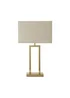 ValueLights Gloria Gold Double Stem Table Lamp with Rectangular Lampshade - One Size Image 4