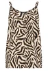Long Tall Sally Cream Animal Print Button Vest Top - Size 16 Image 5