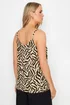 Long Tall Sally Cream Animal Print Button Vest Top - Size 16 Image 3