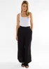 Gini London Black Paperbag Waist Wide Leg Trousers - 12 Image 1