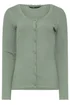Long Tall Sally Sage Green Ribbed Scalloped Hemline Cardigan - Size 18-20 Image 5