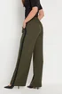 Long Tall Sally Khaki Green Contrast Stripe Wide Leg Trousers - 16/L34 Image 5