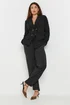 Long Tall Sally Black Double Breasted Blazer Jacket - 10 Image 3