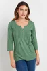 Long Tall Sally 2 Pack Green & Blush Pink Henley Tops - Size 12 Image 3