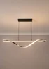 ValueLights Infinity Matte Black Twist Drop Bar Integrated LED Ceiling Light - One Size Image 2