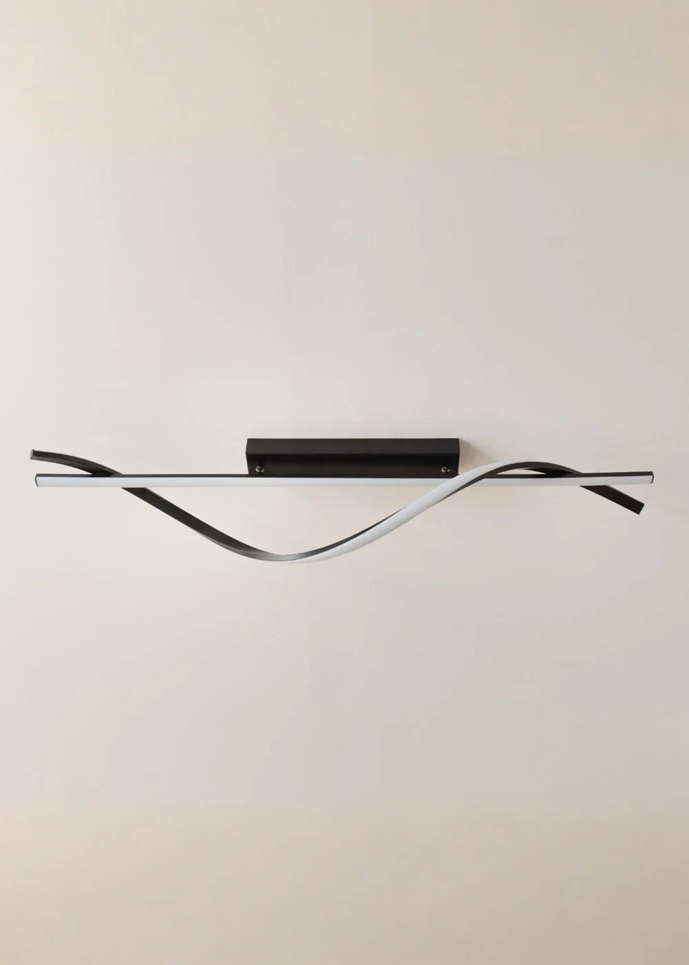 ValueLights Infinity Matte Black Twist Drop Bar Integrated LED Ceiling Light - One Size Image 4