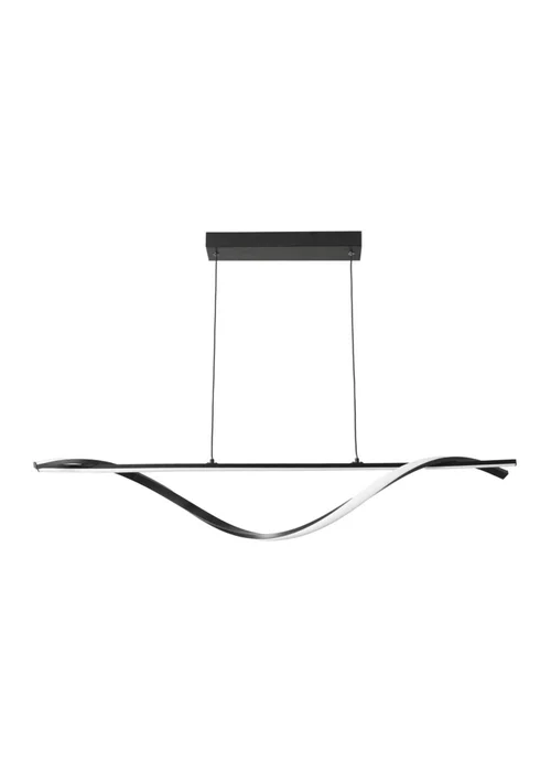 ValueLights Infinity Matte Black Twist Drop Bar Integrated LED Ceiling Light - One Size Image 3