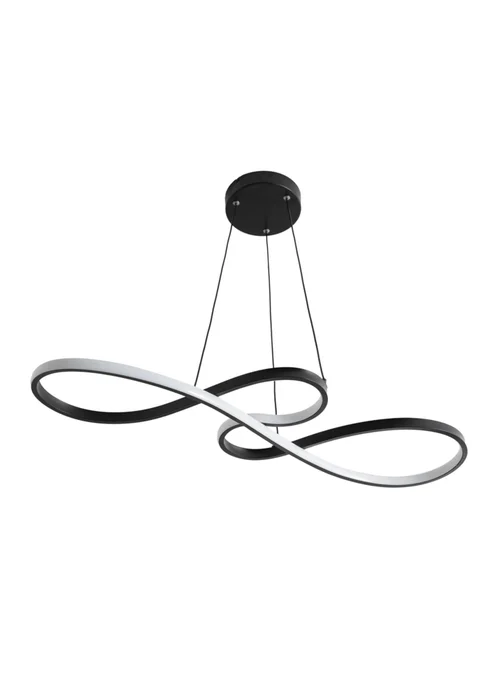 ValueLights Infinity Matte Black Loop Drop Bar Integrated LED Ceiling Light - One Size Image 3