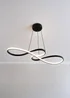 ValueLights Infinity Matte Black Loop Drop Bar Integrated LED Ceiling Light - One Size Image 1