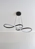 ValueLights Infinity Matte Black Loop Drop Bar Integrated LED Ceiling Light - One Size Image 2
