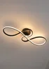 ValueLights Infinity Matte Black Loop Drop Bar Integrated LED Ceiling Light - One Size Image 4