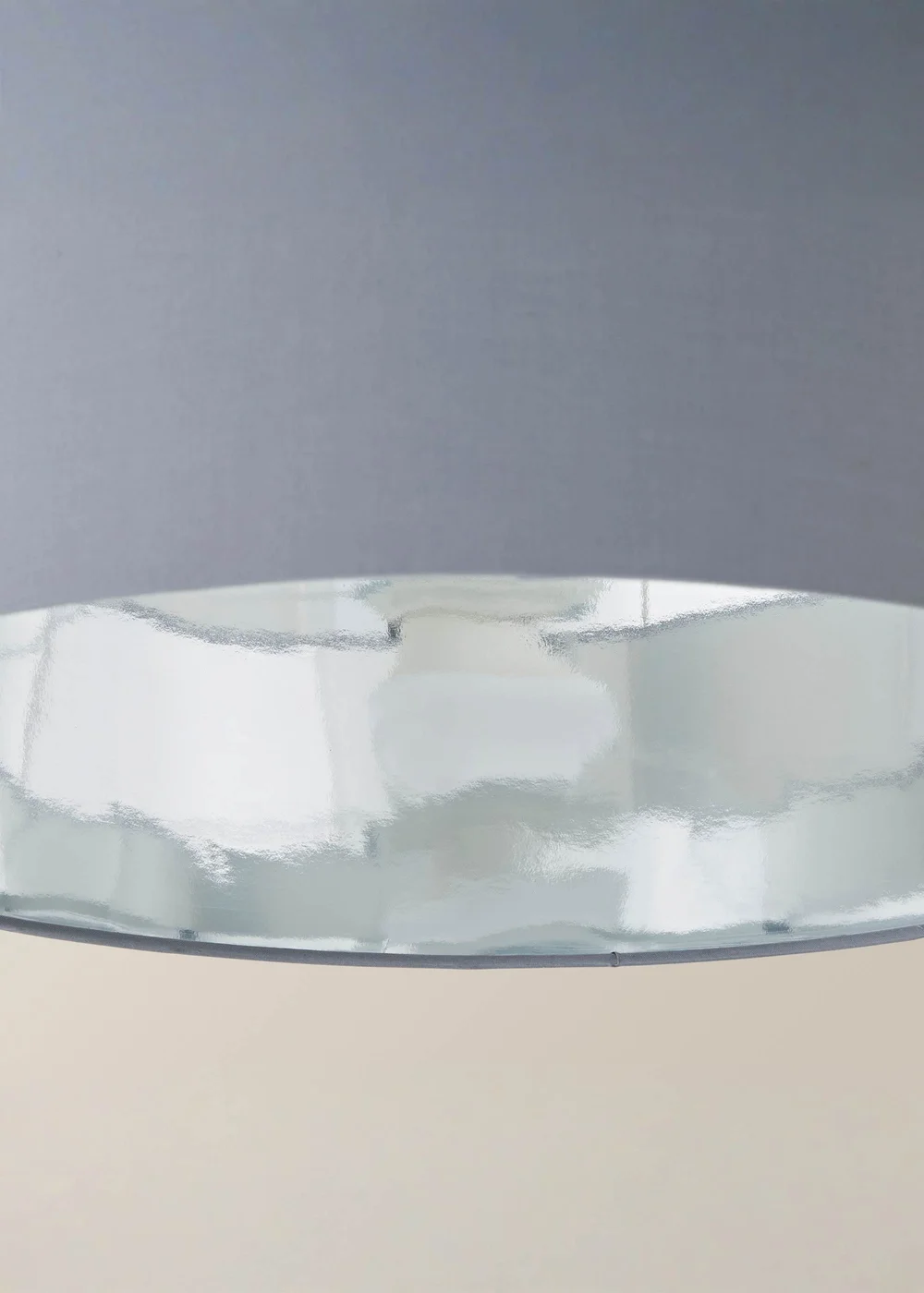 ValueLights Reni 45cm Easy Fit Lampshade Grey with Metallic Chrome Inner - One Size Image 4