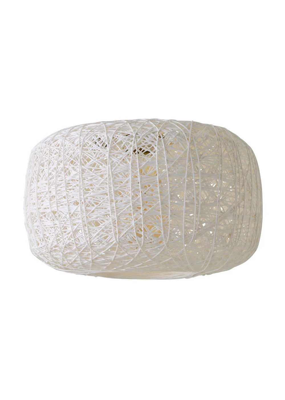 ValueLights Bjorn White Rattan Easy Fit Ceiling Lampshade - One Size Image 2