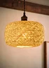 ValueLights Bjorn White Rattan Easy Fit Ceiling Lampshade - One Size Image 3