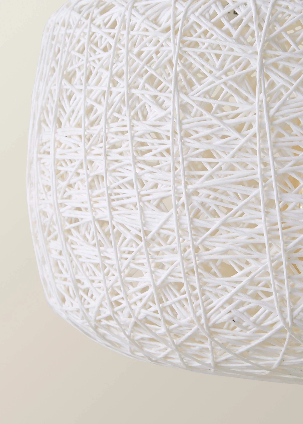 ValueLights Bjorn White Rattan Easy Fit Ceiling Lampshade - One Size Image 4