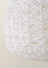 ValueLights Bjorn White Rattan Easy Fit Ceiling Lampshade - One Size Image 4