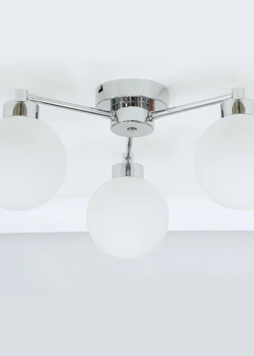 ValueLights Jonah Chrome 3 Arm Ceiling Light - One Size Image 4