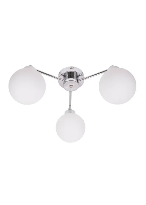 ValueLights Jonah Chrome 3 Arm Ceiling Light - One Size Image 3