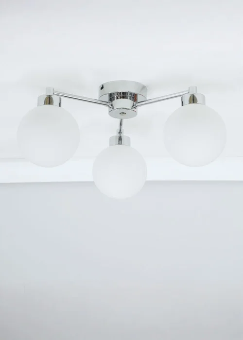 ValueLights Jonah Chrome 3 Arm Ceiling Light - One Size Image 1