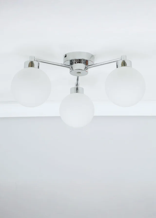 ValueLights Jonah Chrome 3 Arm Ceiling Light