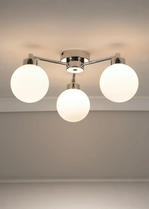 ValueLights Jonah Chrome 3 Arm Ceiling Light - One Size Image 2