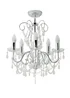 ValueLights Viscount 5 Way Chandelier Crystal Droplet Ceiling Light - One Size Image 2