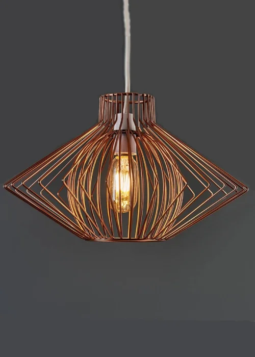 ValueLights Sinat Copper Easy Fit Ceiling Light Lampshade - One Size Image 1