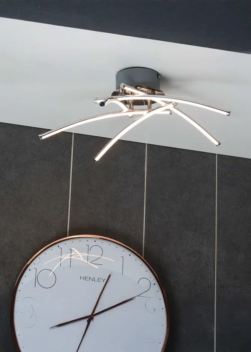 ValueLights Marais Chrome Integrated LED Ceiling Light - One Size Image 1