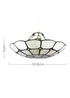 ValueLights Tiffany Cortez Glass Uplighter Easy Fit Ceiling Lampshade - One Size Image 5