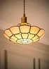 ValueLights Tiffany Cortez Glass Uplighter Easy Fit Ceiling Lampshade - One Size Image 3