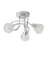 ValueLights Astley Chrome 3 Way Crossover Ceiling Light - One Size Image 2