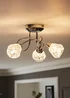 ValueLights Astley Chrome 3 Way Crossover Ceiling Light - One Size Image 1